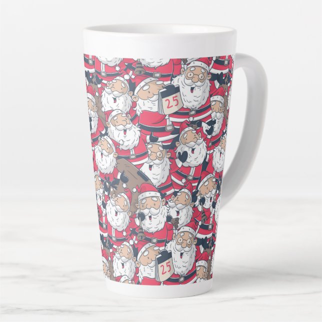 Christmas Père Noël Latte Mug (Angle droit)