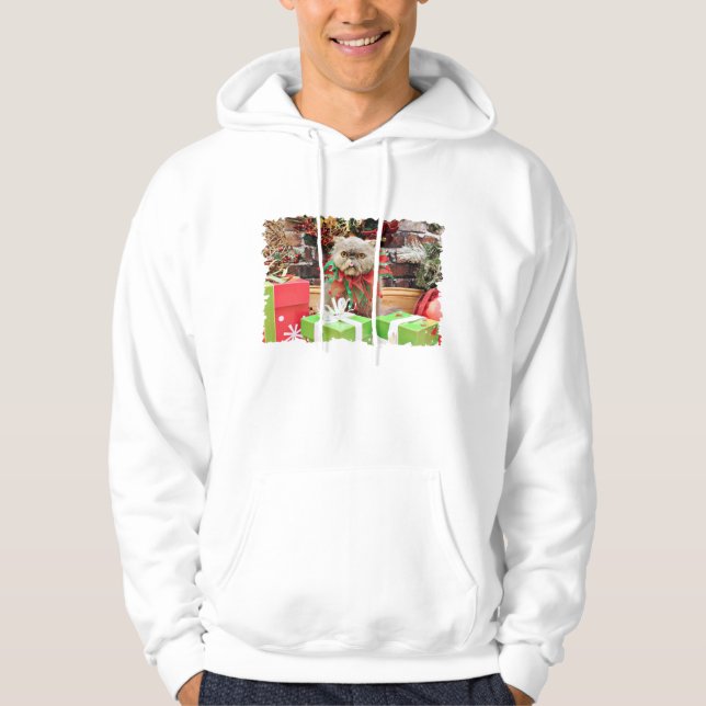 Christmas - Persian Cat - Morrison Hoodie (Front)
