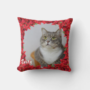 Christmas Personalised Pet Name/ Photo Throw Pillow