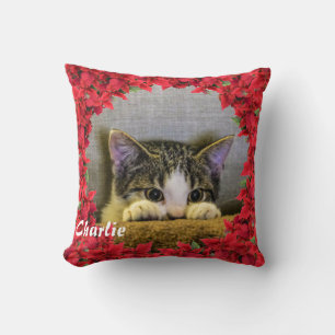 Christmas Personalised Pet Name/ Photo Throw Pillow