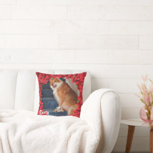 Christmas Personalised Pet Name/ Photo Throw Pillow