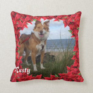 Christmas Personalised Pet Name/ Photo Throw Pillow