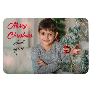 Christmas Personalize Photo Gift Refrigerator 4x6  Magnet