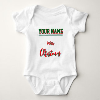 Christmas personalized Baby Jersey Bodysuit colou