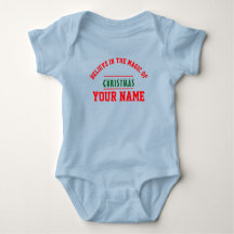  Christmas personalized Baby Jersey Bodysuit colou