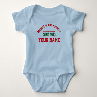 Christmas personalized Baby Jersey Bodysuit colou