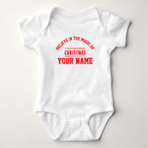  Christmas personalized Baby Jersey Bodysuit colou