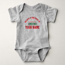  Christmas personalized Baby Jersey Bodysuit colou