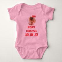 Christmas personalized Baby Jersey Bodysuit colour