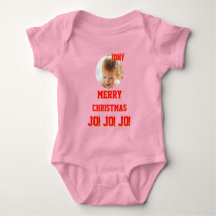 Christmas personalized Baby Jersey Bodysuit colour