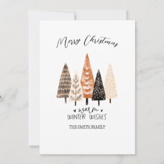 Christmas Personalized Card, Holiday Card Wishes