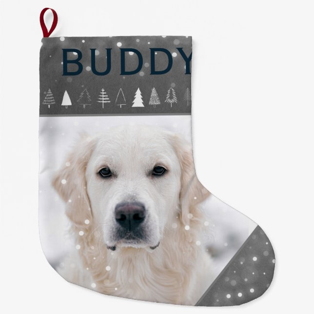 Christmas Personalized Dog or Cat Photo Stocking (Front)
