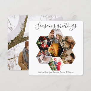 Christmas Personalized Hexagon Photo Holiday Card