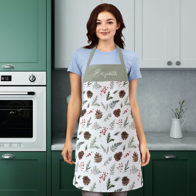 Christmas Personalized Holiday Baking Apron (Creator Uploaded)