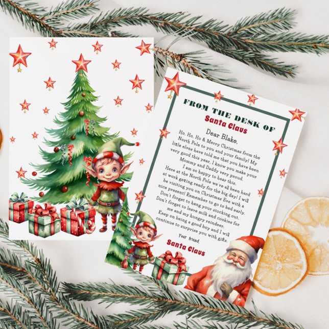 Christmas Personalized letter from Santa and Elf  Invitation (Creator Uploaded)