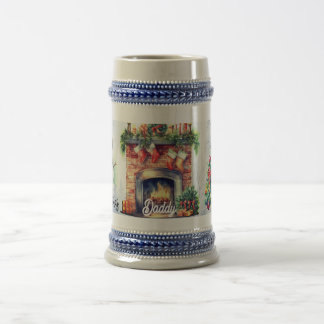 Christmas personalized name beer stein