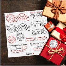 Christmas | Personalized North Pole Santa Stickers
