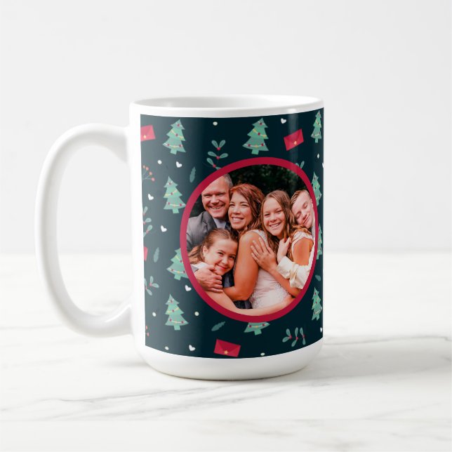 Christmas personalized photo  coffee mug (Left)