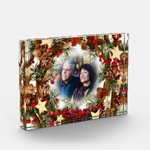 Christmas personalized Photo Frame Photo Block