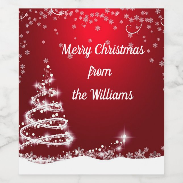 Christmas Personalized wine label (Single Label)