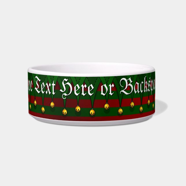 Christmas Pet Bowls Personalized Holiday Dog Bowl (Front)