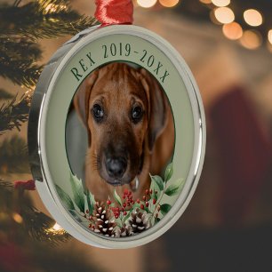 Christmas Pet Memorial  Metal Ornament