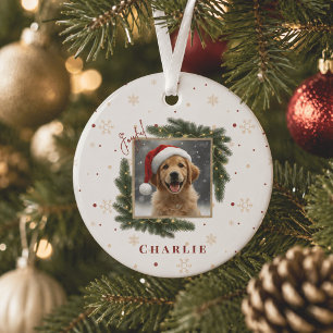 Christmas Pet Photo – Personalized Keepsake Glass Ornament