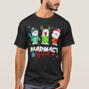 Christmas Pharmacy Squad With Santa Reindeer Snow T-Shirt