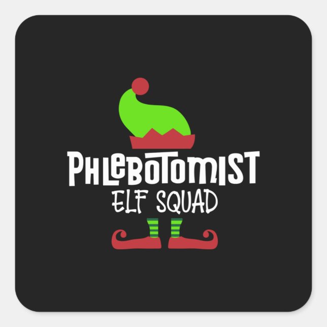 Christmas Phlebotomist, phlebotomy, lab Square Sticker (Front)