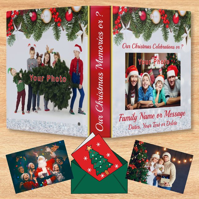 Christmas Photo Album, Christmas Card Photo Album Binder (Christmas memory photo album. Christmas family album. Personalized Christmas photo album. Picture)