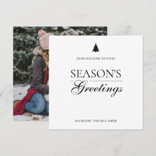 Christmas Photo and Text Personalized Simple Holiday Card