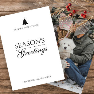 Christmas Photo and Text Personalized Simple Holiday Card