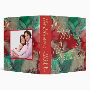 Christmas Photo Binder Personalize Red, Green Inks