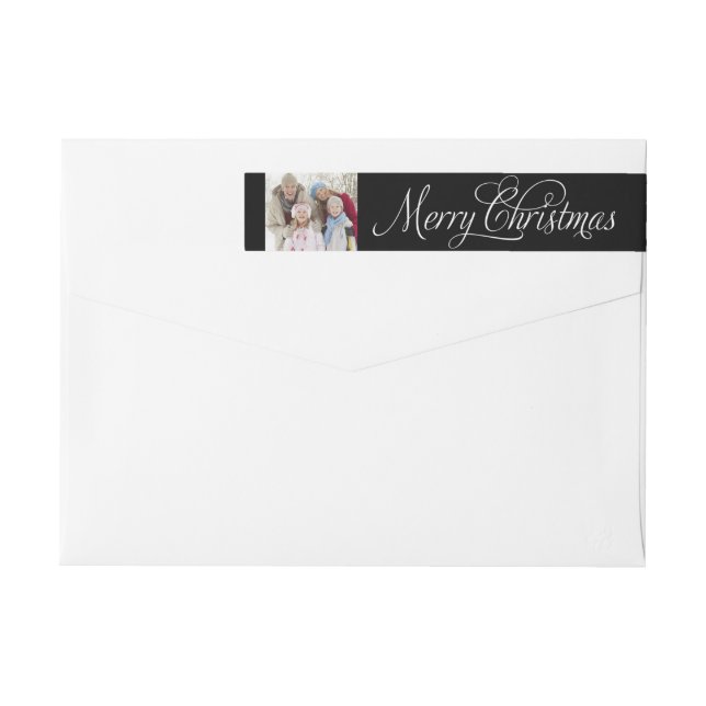 Christmas Photo | Black Wrap Around Label (Back)
