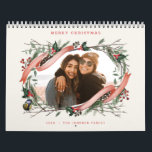 Christmas Photo Calendar<br><div class="desc">Original hand drawn winter branches,  holly,  photo frame; with full bleed photos on each page and back side.</div>