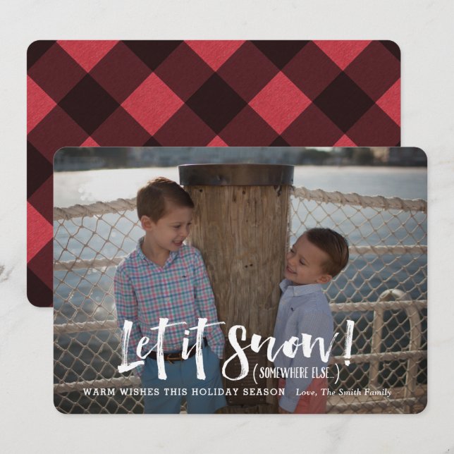 Christmas Photo Card Holiday Card Funny (Front/Back)