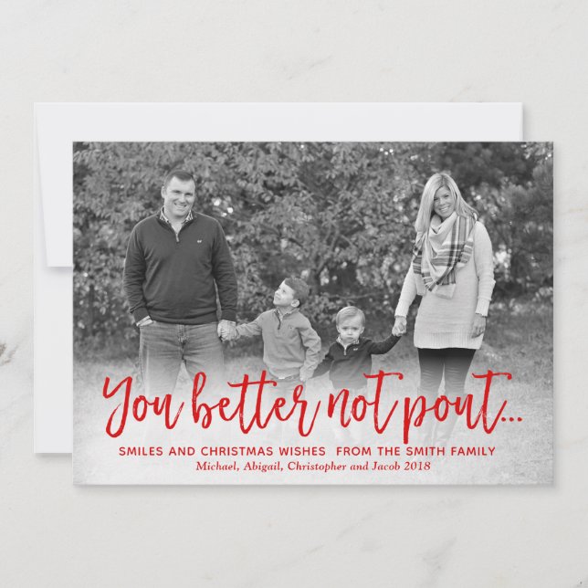 Christmas Photo Card, Holiday Card, Funny (Front)