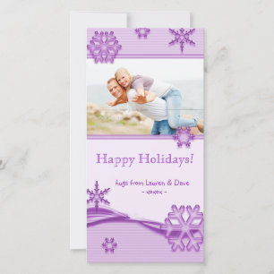 Christmas Photo Card Holiday Purple