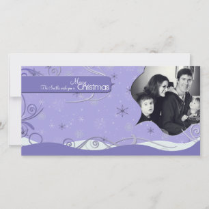 Christmas Photo Card Winter Flakes Drifts & Swirls