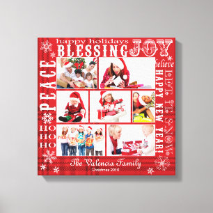 CHRISTMAS PHOTO COLLAGE-FULLY CUSTOMIZABLE CANVAS