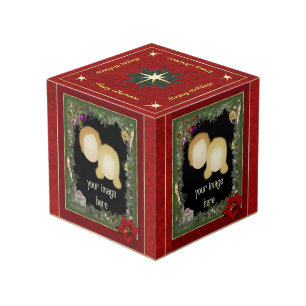 Christmas Photo Cube with 4 of Your Photos