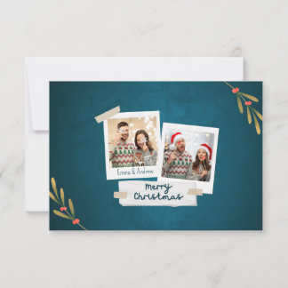 Christmas Photo Flat Card with Greetings