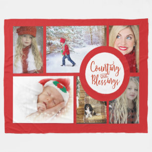 Christmas Photo Fleece Blanket