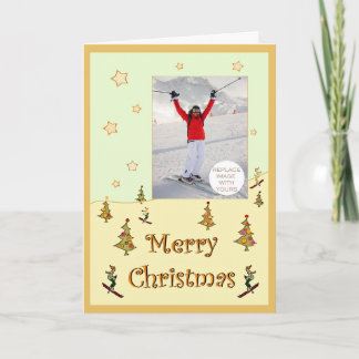 Christmas photo frame holiday card