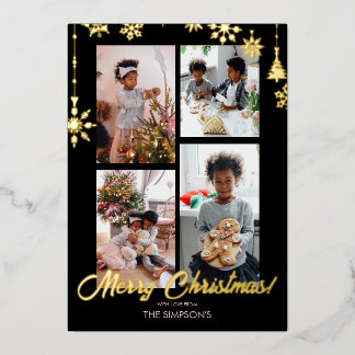 Christmas Photo Greeting Card | Foil Lettering