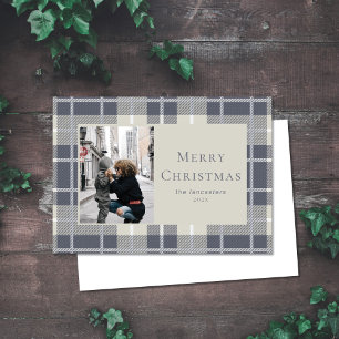 Christmas Photo Holiday Dusty Blue Mint