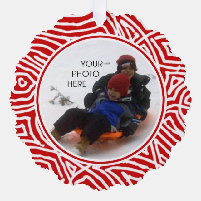 Christmas Photo Ornament Card (Front)