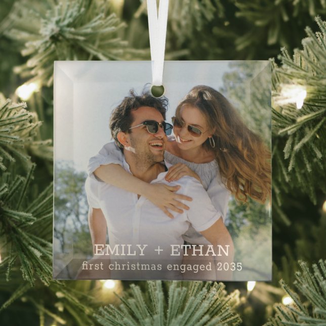 Christmas Photo Ornament | Modern Custom Minimal  (Insitu)