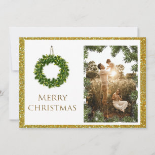 Christmas Photo Personalize Name Picture Elegant Holiday Card
