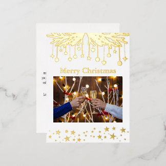 Christmas Photo Postcard, Foil Postcard